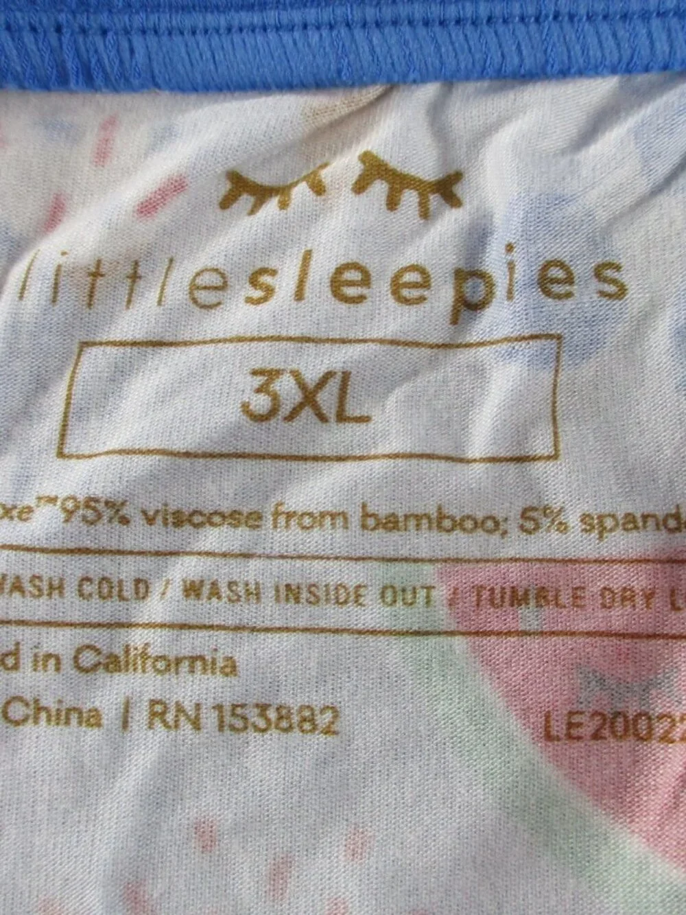 Little Sleepies Pajama Shorts Mens 3XL XXXL Blue Stars Stripes & Sweets PJs NEW - Picture 7 of 8